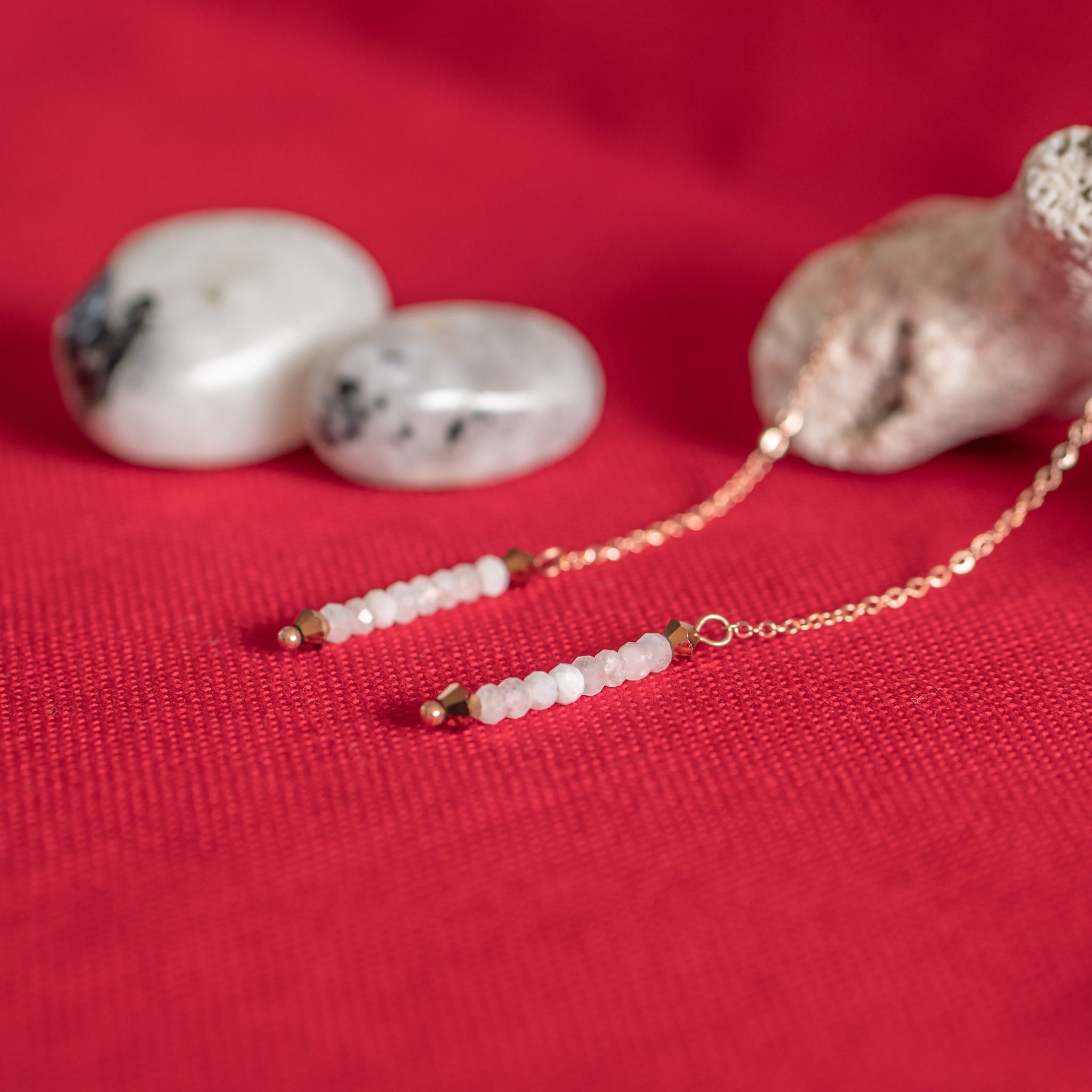 Boucles d'oreilles LUMIA en pierres de Lune - SLOYA